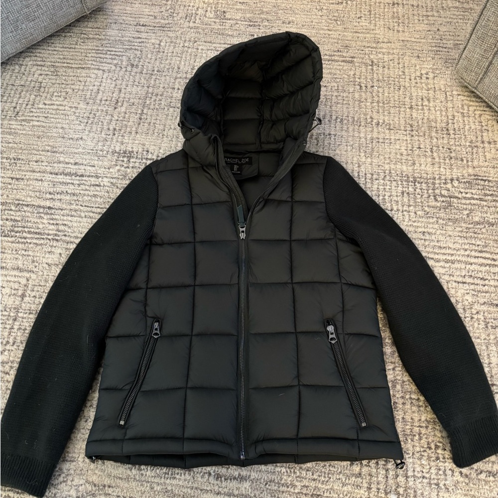 Rachel Zoe Olive Green Puffer Jacket with Hood